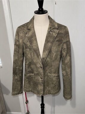 Havana Jack’s Café Floral Cotton Jacket Botanical Print Lightweight Blazer